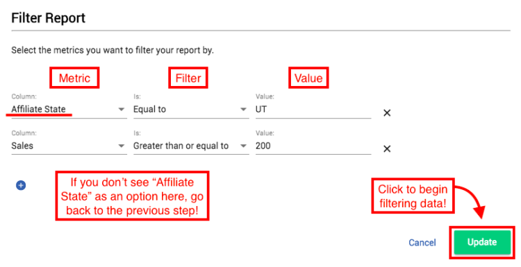 Merchant Use Case Filter